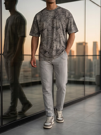 ACID WASH COLAR T-SHIRT