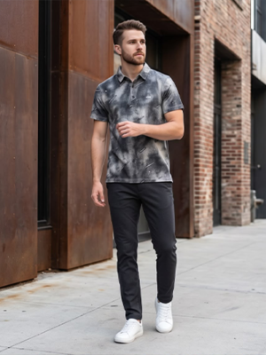ACID WASH COLAR T-SHIRT