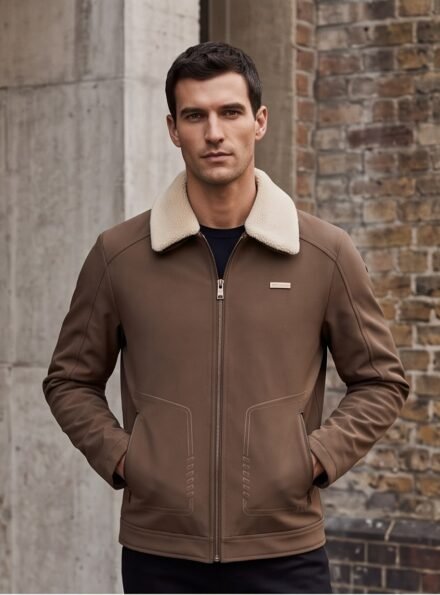 Faux-Shearling-Suede Aviator-Jacket 1